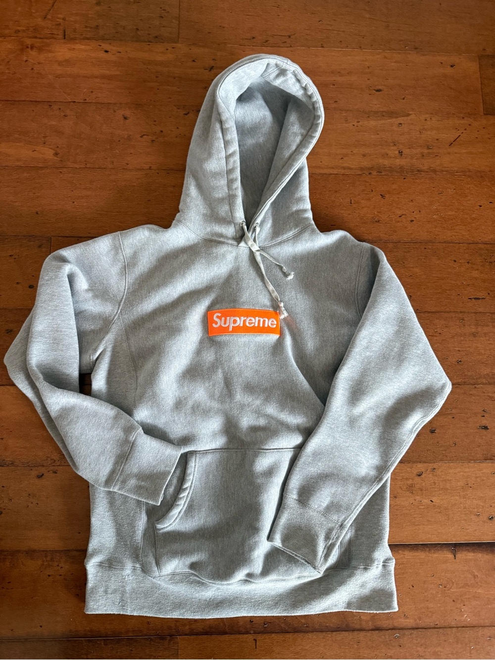 Supreme Men's Hoodie with Orange Box Logo